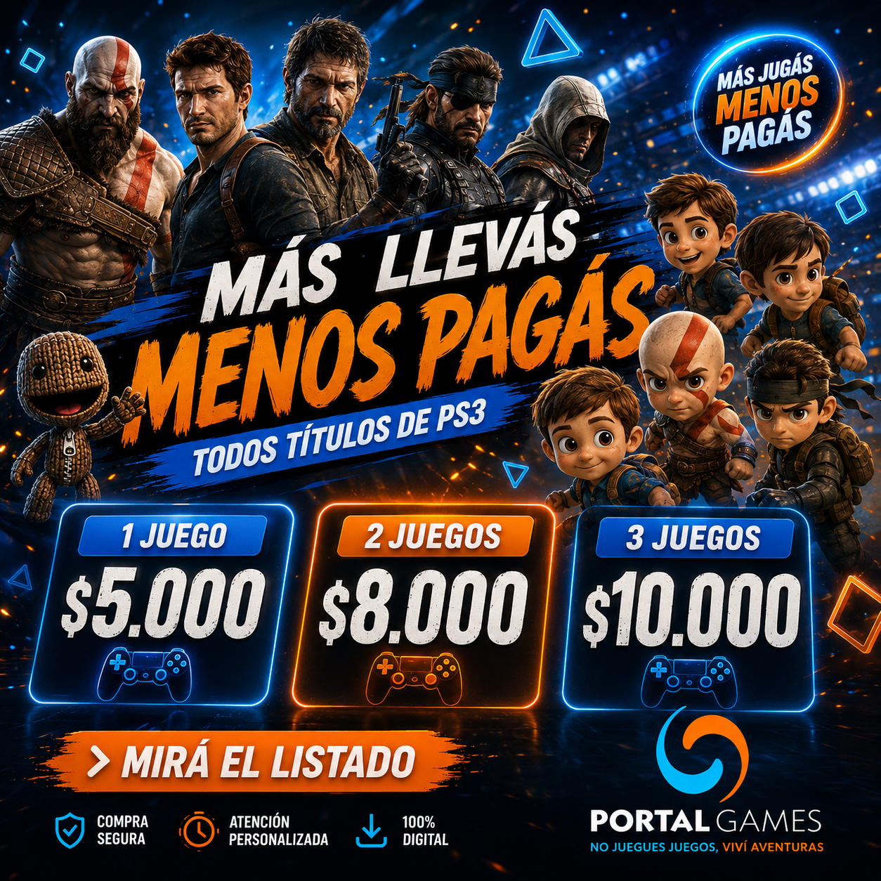 Arma tu combo de ps3